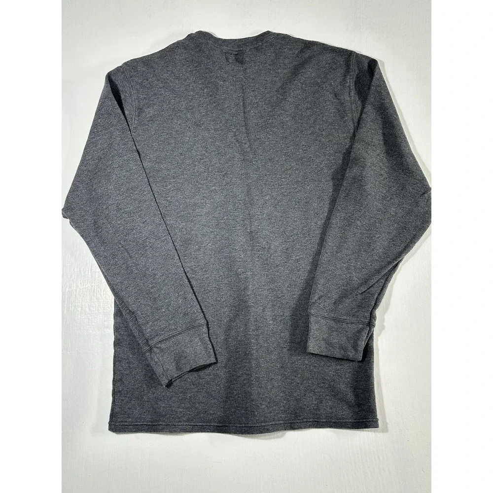 Polo Ralph Lauren Mens Gray Waffle Knit Thermal Long Sleeve Crew Shirt Size XL